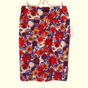 LuLaRoe Cassie Skirt Size S Floral Paisley